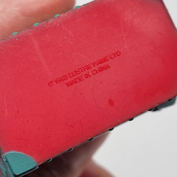 Lot of 3 Christmas Vintage Ornaments Bears, Enesco Lustre Mouse Bear Toy Box - Picture 5 of 8